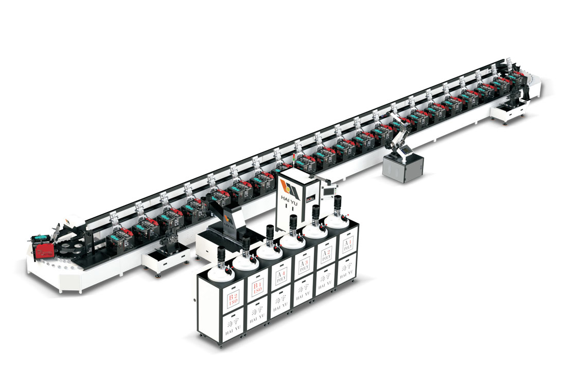 HY-FP4I2-120A/250A全自動連幫工裝聚氨酯澆注機(jī)